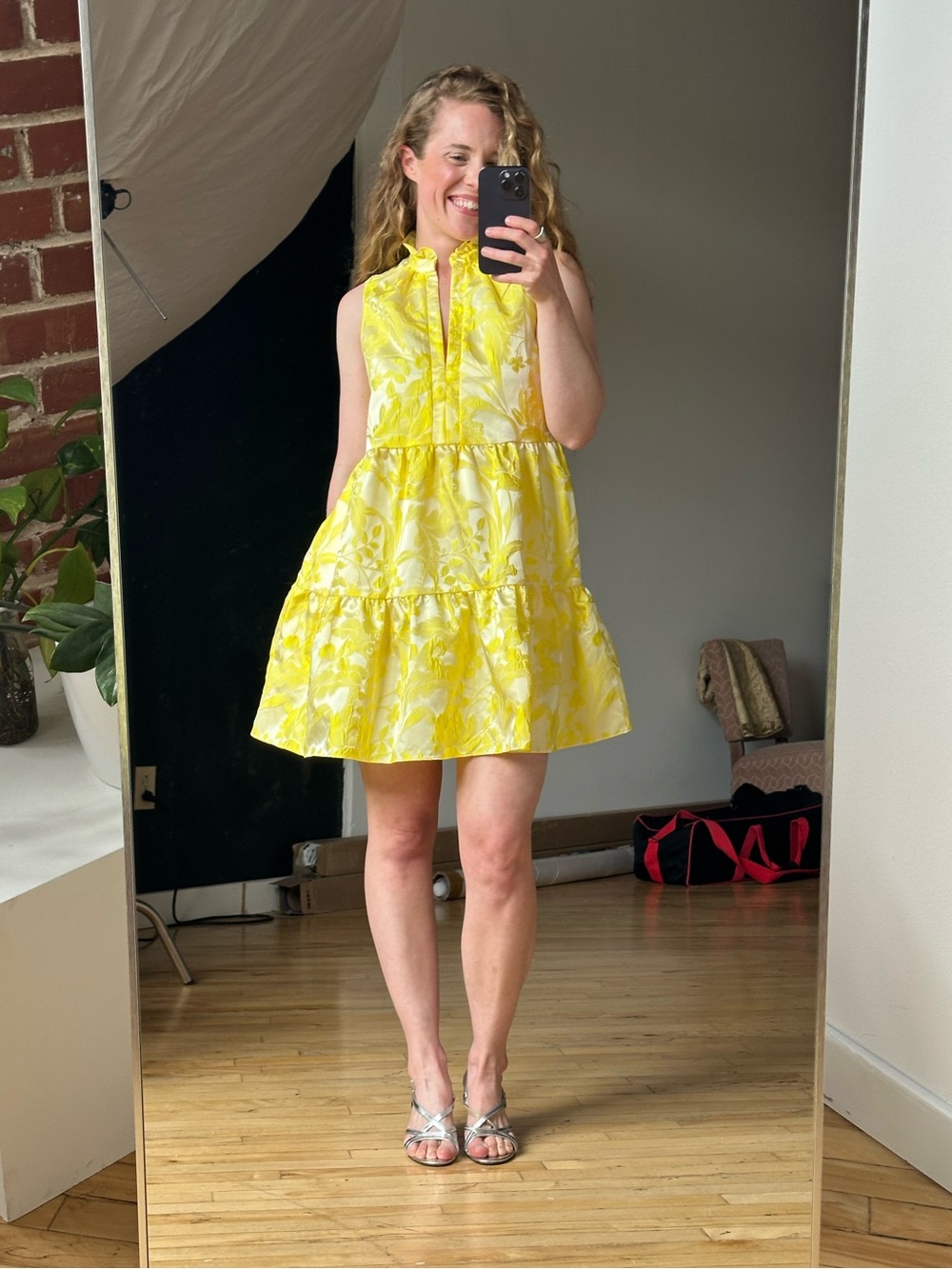 Amanda Uprichard Yellow Mini Dress